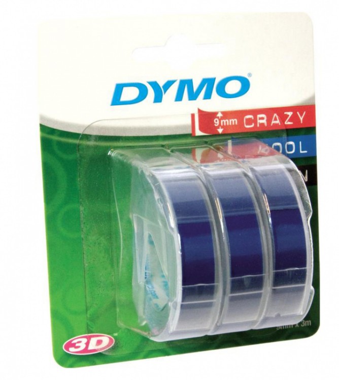 Картридж ленточный Dymo Omega S0847740 белый/синий набор x3упак. для Dymo