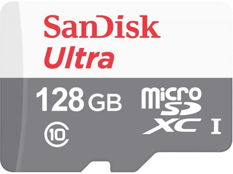 Флеш карта microSDHC 128Gb Class10 Sandisk SDSQUNR-128G-GN6MN Ultra Light w/o adapter
