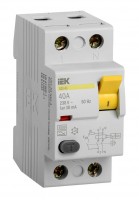 Выключатель дифф. тока IEK ВД1-63 MDV10-2-040-030 40A 30мА AC 2П 230В 2мод белый