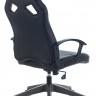 Кресло игровое Бюрократ ZOMBIE DRIVER черный/голубой искусственная кожа с подголов. крестовина пластик