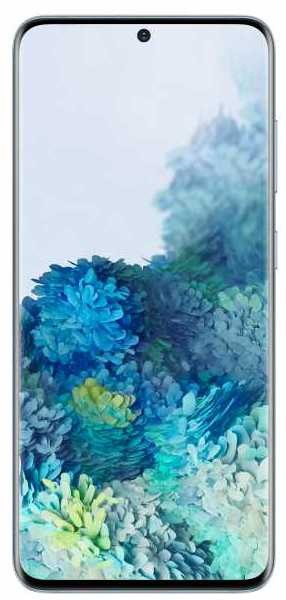 Смартфон Samsung SM-G980F Galaxy S20 128Gb 8Gb голубой моноблок 3G 4G 2Sim 6.2" 1440x3200 Android 10 64Mpix 802.11 a/b/g/n/ac NFC GPS GSM900/1800 GSM1900 Ptotect MP3 microSD max1024Gb