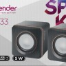 Колонки Defender SPK 33 2.0 черный/оранжевый 5Вт портативные