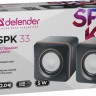 Колонки Defender SPK 33 2.0 черный/оранжевый 5Вт портативные