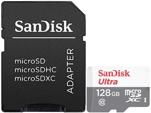 Флеш карта microSDHC 128Gb Class10 Sandisk SDSQUNR-128G-GN6TA Ultra Light w/o adapter
