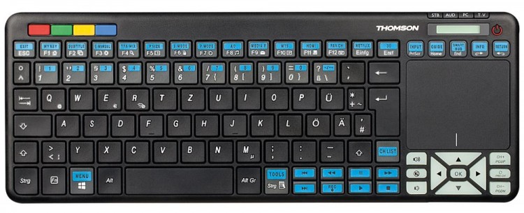 Клавиатура Thomson ROC3506 Samsung черный USB беспроводная slim Multimedia Touch LED