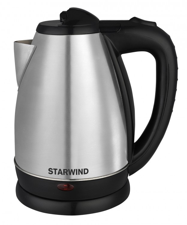 Чайник электрический Starwind SKS2770 1.8л. 2200Вт серебристый/черный (корпус: нержавеющая сталь/пластик)