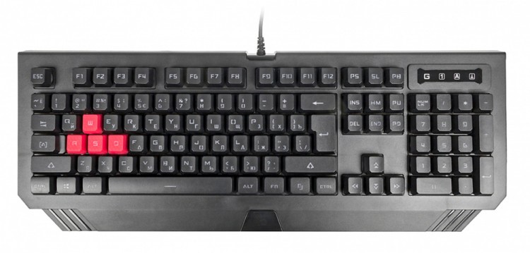 Клавиатура A4 Bloody B125 черный USB Multimedia for gamer LED