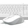 Клавиатура + мышь A4 Fstyler F1010 клав:белый/серый мышь:белый/серый USB Multimedia