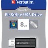 Флеш Диск Verbatim 8Gb PinStripe 49062 USB2.0 черный