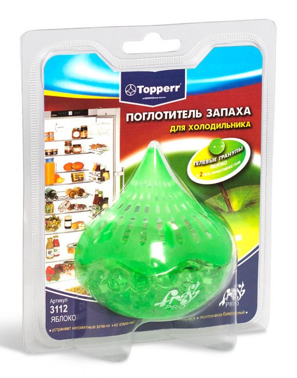 Поглотитель запаха для холодильников Topper Яблоко 100гр (3112)