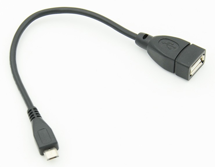 Кабель USB A(f) micro USB B (m) 0.2м черный